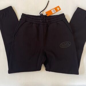 Von Dutch Sweat Pants Solid Black Size Small